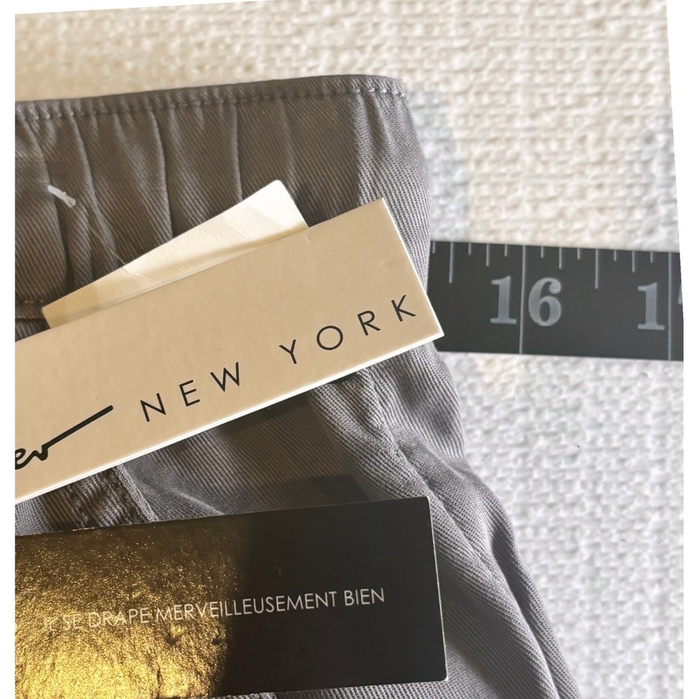 Nicole Miller Tapered Cargo Joggers Sz S NWT Lyocell Gray Athleisure Minimalist - Picture 8 of 10
